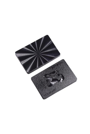 Playing cards plastic black